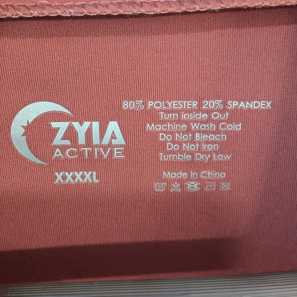 ZYIA Active Salmon Pocket 1/2 Zip Pullover Athletic Shirt XXXXL 4X - Picture 6 of 7